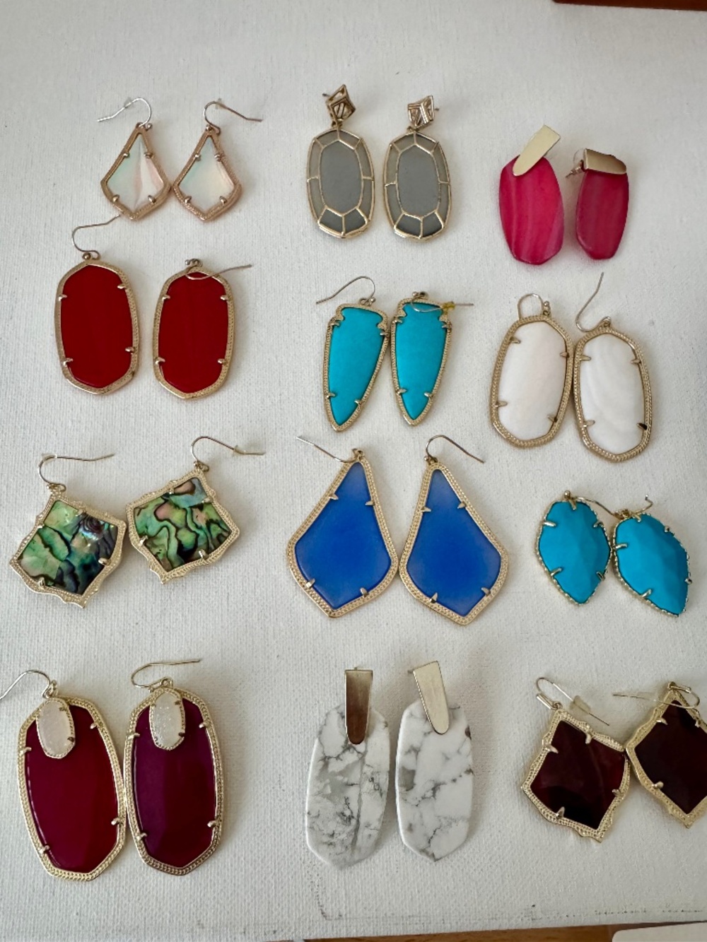 Kendra Scott Earrings Lot of 12 Pairs Statement Drops New Assortment